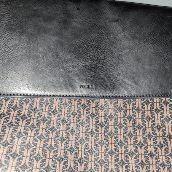 Fossil Black and Brown Logo-Print Backpack main image 6